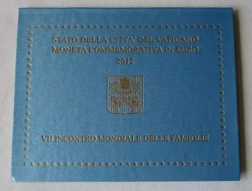 Vatikan 2 Euro 2012 Weltfamilientreffen Blister/Folder Stgl. (158057)