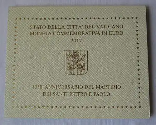 Vatikan 2 Euro 2017 Petrus und Paulus Blister/Folder Stgl.(158762)