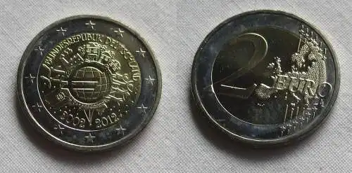 2 Euro Gedenkmünze Deutschland 10 Jahre Euro Bargeld 2012 F Stgl. (158354)