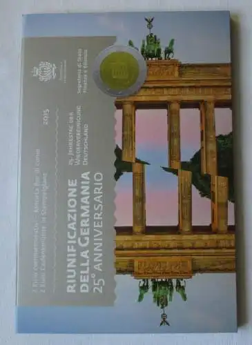 San Marino 2 Euro 2015 Mauerfall Berlin Wiederver. Blister/Folder Stgl. (158044)