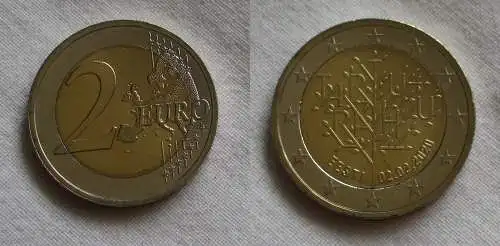 2 Euro Gedenkmünze Estland 100 Jahre Frieden von Tartu 2020 Stgl. (159161)