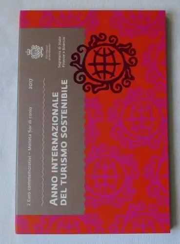San Marino 2 Euro 2017 Nachhaltiger Tourismus Blister/Folder Stgl. (158215)