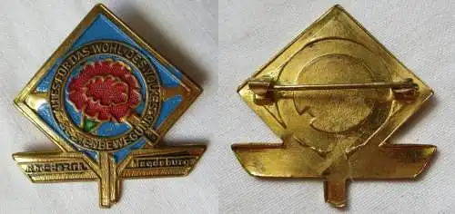 DDR Abzeichen 4 Jahre Bestenbewegung RBD Bezirk Magdeburg 1975 (131236)