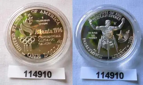 1 Dollar Silber Münze USA Olympiade 1996 Atlanta 1996 P (114910)