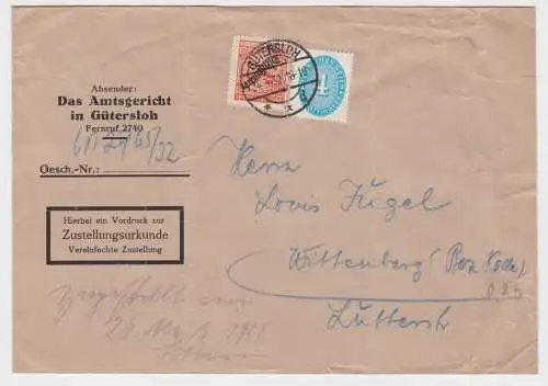 81970 Dienstsache Brief Amtsgericht Gütersloh 1932