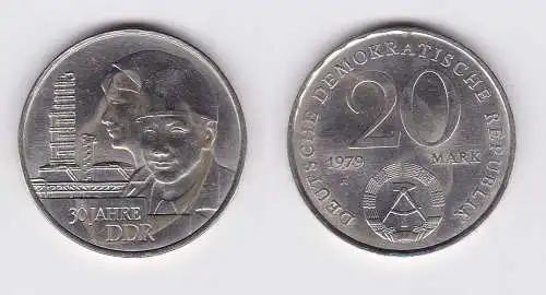 DDR Gedenk Münze 20 Mark 30.Jahrestag der DDR 1979 (121324)