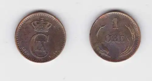 1 Öre Kupfer Münze Dänemark 1880 (133227)