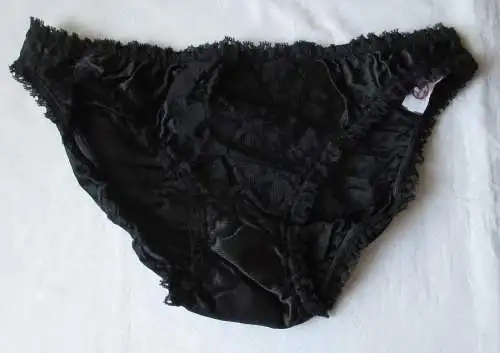 DDR Dessous Slip schwarz Spitze Dederon ungetragen Gr. 44 Marke Stretta (156660)