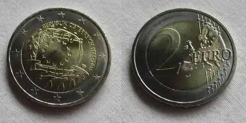 2 Euro Gedenkmünze Österreich 30 JAHRE EUROPAFLAGGE 2015 Stgl. (159960)