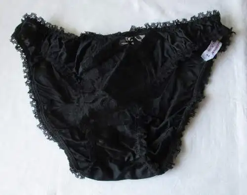 DDR Dessous Slip schwarz Spitze Dederon ungetragen Gr. 44 Marke Stretta (156724)