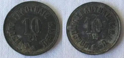 10 Pfennig Zink Wertmarke Consumv. Knauthain um 1920 (113529)