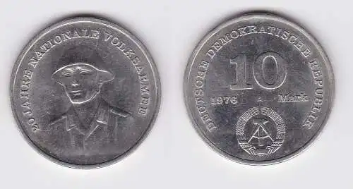 DDR Gedenk Münze 10 Mark 20 Jahre Nationale Volksarmee NVA 1976 (121225)
