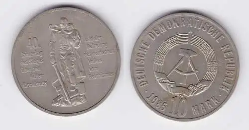 DDR Gedenk Münze 10 Mark 40 Jahre Kriegsende 1985 (122731)