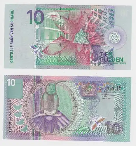 10 Gulden Banknote Suriname 2000 Pick 147 bankfrisch UNC (153302)