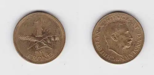 1 Krone Messing Münze Dänemark 1943 (134572)