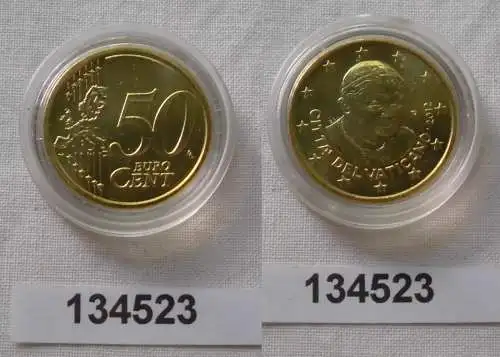 50 Cent Messing Münze Vatikan 2012 Pabst Benedikt XVI (134523)