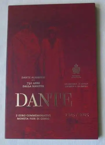 San Marino 2 Euro 2015 Alighieri Dante Blister/Folder Stgl. (157296)