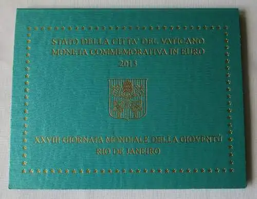 Vatikan 2 Euro 2013 Weltjugendtag Rio de Janeiro Blister/Folder Stgl. (158053)