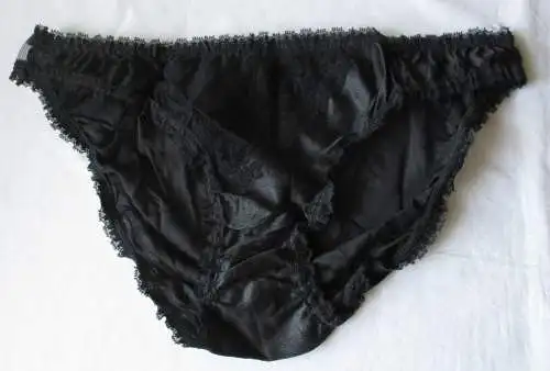 DDR Dessous Slip schwarz Spitze Dederon ungetragen Gr. 44 Marke Stretta (156777)