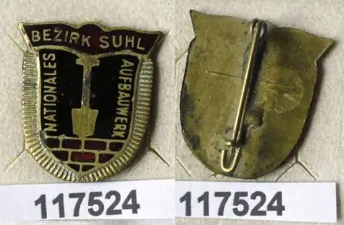 seltene emaillierte DDR Aufbaunadel Gold des NAW Suhl (117524)