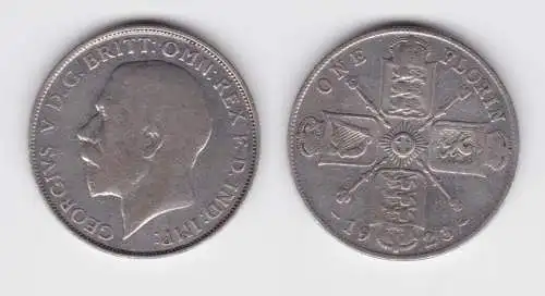 1 Florin Silber Münze Großbritannien 1923 Georg V (123895)