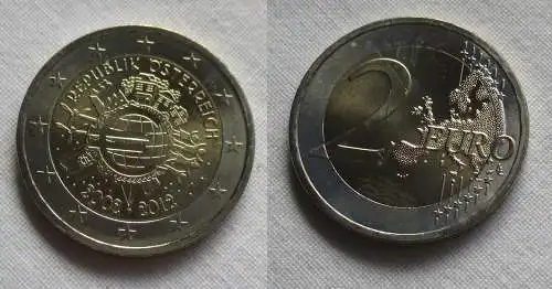 2 Euro Gedenkmünze Österreich 10 Jahre Euro Bargeld 2012 Stgl. (158232)