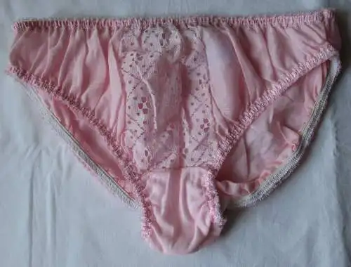 DDR Dessous Slip rosa Spitze Dederon Gr. 42 Marke VEB Charmant Wäsche (159913)