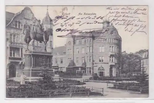 30749 Ak Erfurt Café Hohenzollern am Kaiserplatz 1908