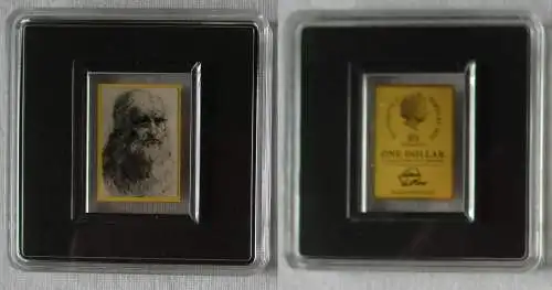 Gold 1/500 Oz 1 Dollar Tokelau 2022 Leonardo da Vinci Meisterwerke (112420)