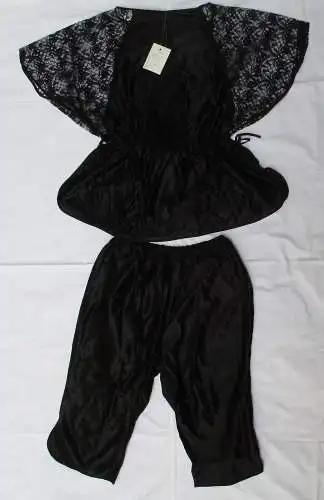 DDR sexy Nachtwäsche Fledermausärmel schwarz Dederon Gr. m94 Graziella (141160)