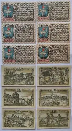 6 Banknoten Notgeld Stadt Strausberg 1921 (108099)