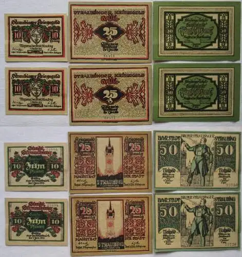 6 Banknoten Kriegsgeld der Stadt Straubing 1918 (106723)