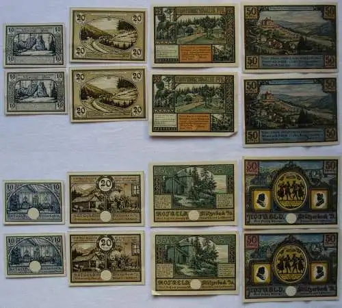8 Banknoten Notgeld der Gemeinde Stützerbach 1921 (107680)