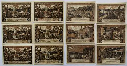 6 Banknoten Notgeld Stadt Bitterfeld 1.Dezember 1921 (105914)