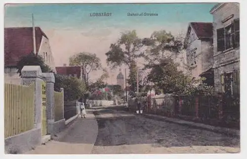 97200 Feldpost Ak Lobstädt Bahnhofstrasse 1915