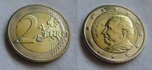 2 Euro Gedenkmünze Griechenland Nikos Kazantzakis 2017 Stgl.  (159416)