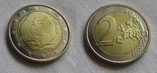 2 Euro Bi-Metall Münze Finnland 2014 Tove Jansson (159373)