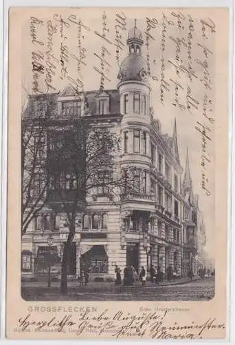 901857 Ak  Neumünster Grossflecken Ecke Holstenstrasse 1904