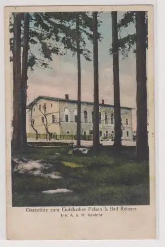 09206 Ak Gaststätte zum Goldbacher Felsen bei Bad Reinerz 1934