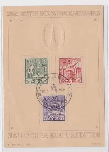 97174 Beleg Zum besten des Wiederaufbaus Hallischer Kulturstätten 31.3.1946