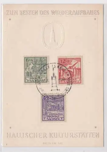 65521 Beleg Zum besten des Wiederaufbaus Hallischer Kulturstätten 31.3.1946