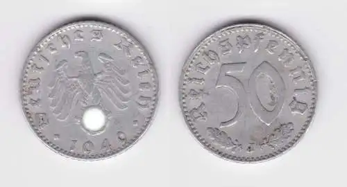 50 Pfennig Aluminium Münze 3.Reich 1940 J (103248)