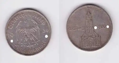 5 Mark Silber Münze 3. Reich Garnisonkirche mit Datum 1934 A Jäger 356 (138627)