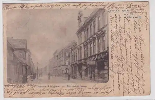 901739 Ak Gruß aus Harburg großer Schippsee Brückenstraße um 1905