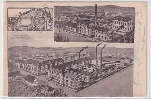 33874 Mehrbild Jugendstil Ak Werk-Fabrik Schwenningen 1906