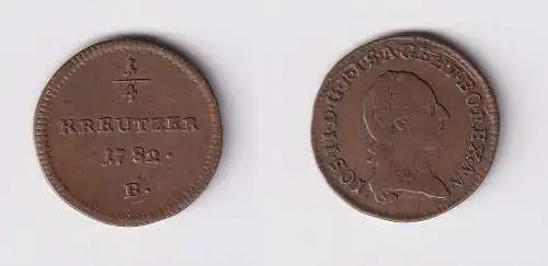 1/4 Kreuzer Kupfer Münze Österreich Josef II 1782 B ss (105186)