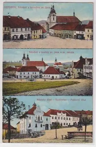 82847 Mehrbild Ak Nepomuk in Tschechien Ortsansichten 1916