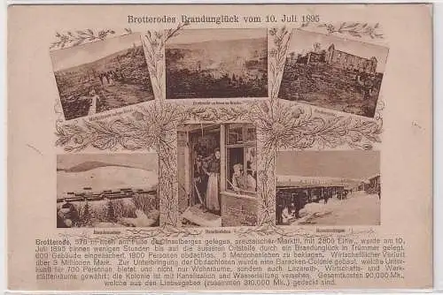 18146 Mehrbild Ak Brotterodes Brandunglück vom 10.Juli 1895