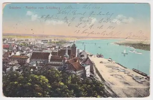 29758 Feldpost Ak Graudenz (Grudziądz) - Ausblick vom Schloßberg 1915