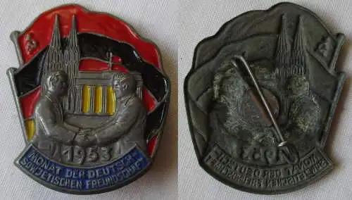 DDR Abzeichen Monat der Deutsch-Sowjetischen Freundschaft 1953 GDSF (161786)
